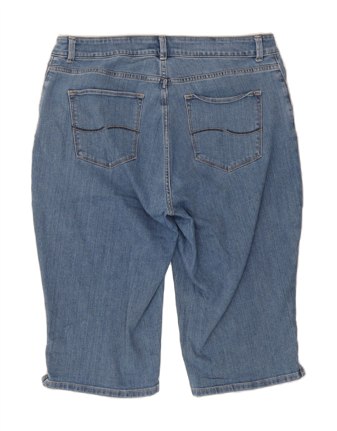 LEE Womens Curvy Fit Bermuda Denim Shorts US 16 2XL W36 Blue Cotton Vintage Lee and Second-Hand Lee from Messina Hembry 