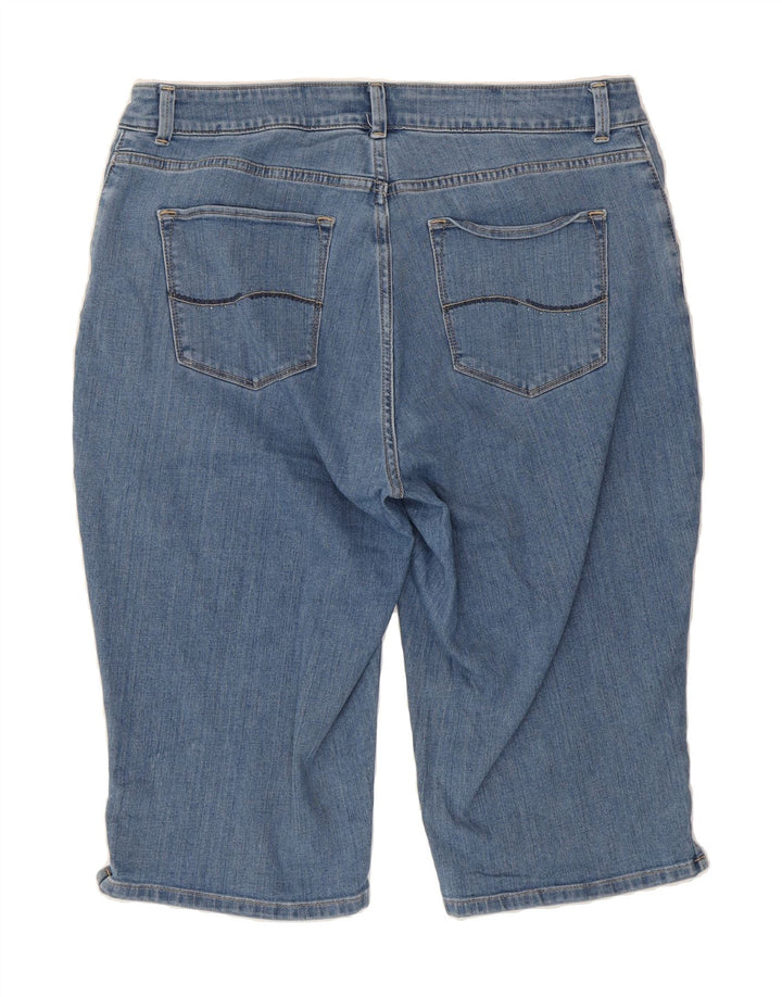LEE Womens Curvy Fit Bermuda Denim Shorts US 16 2XL W36 Blue Cotton Vintage Lee and Second-Hand Lee from Messina Hembry 