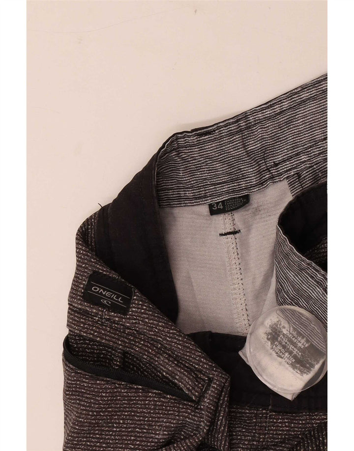 Shorts Chino Masculino O'Neill W34 Poliéster Listrado Cinza Grande