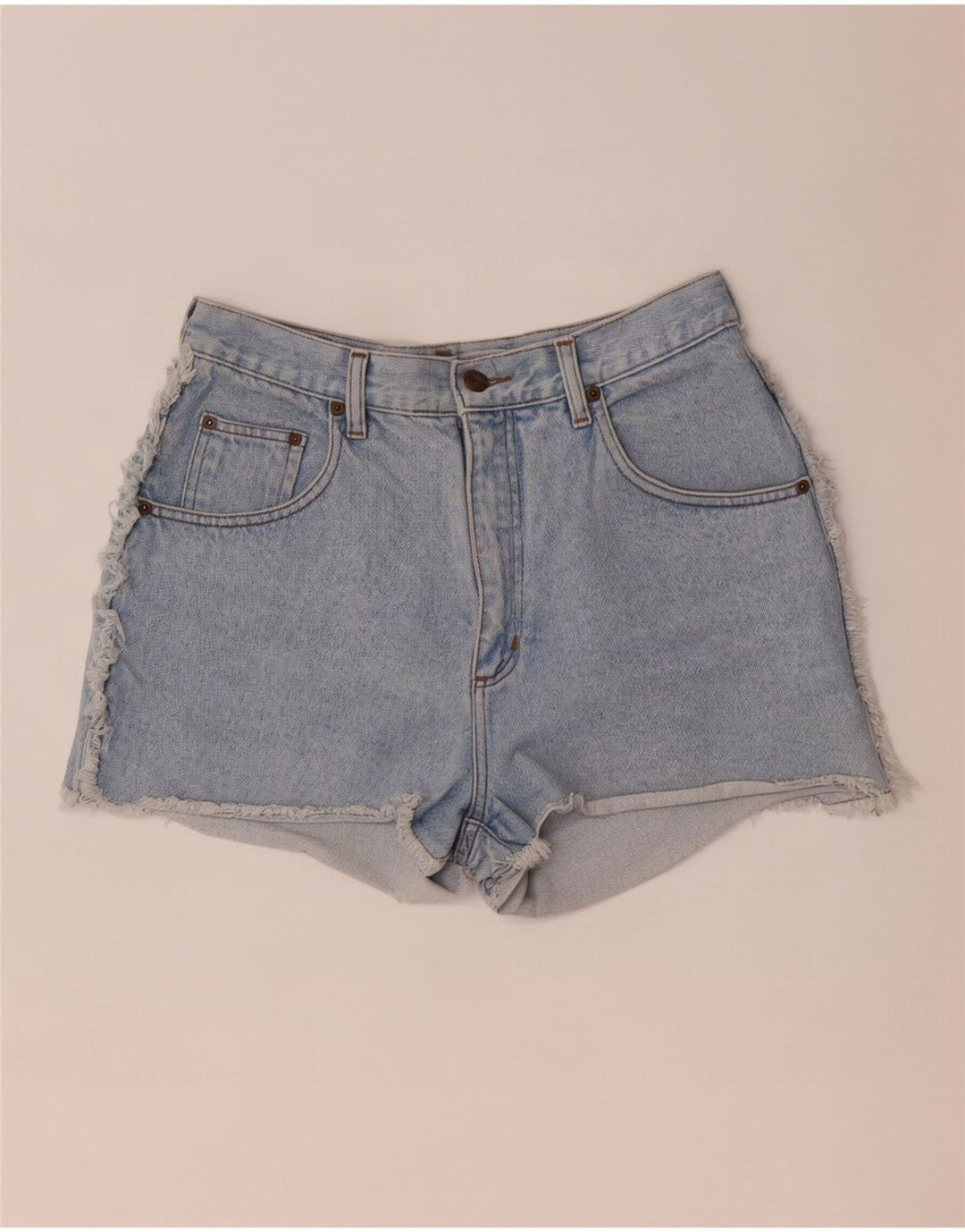 Shorts jeans feminino vintage W30 azul médio