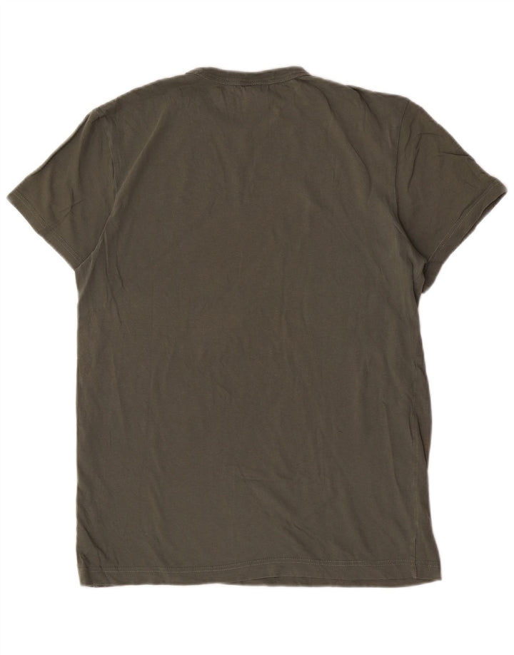 Camiseta gráfica masculina G-Star Top médio algodão cáqui