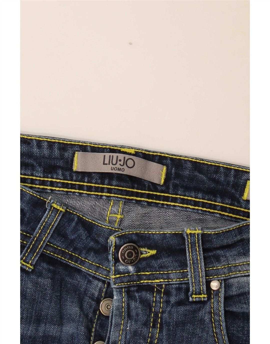 Liu Jo Jeans Slim Masculino Distressed W32 L29 Azul Marinho
