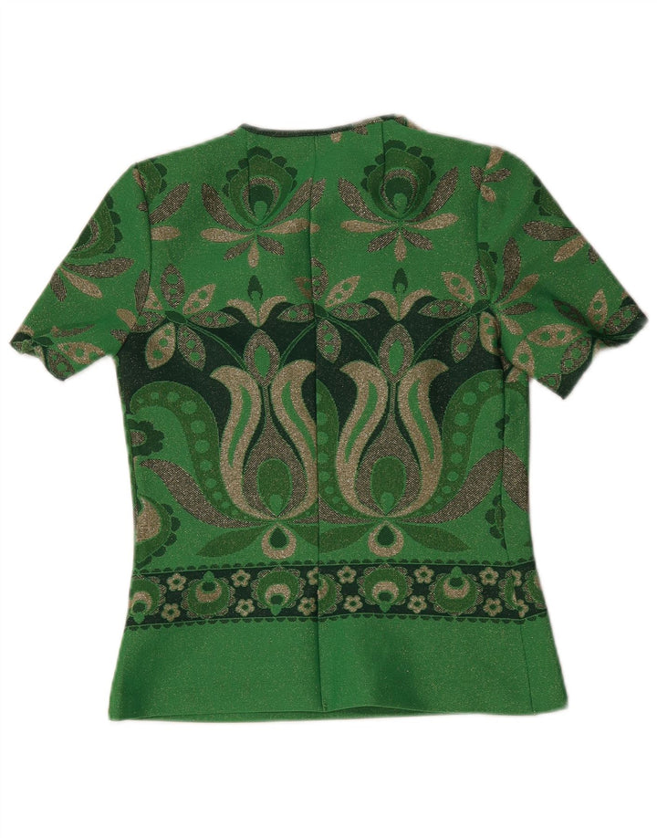 Blusa feminina Desiree Top IT 42 verde médio floral