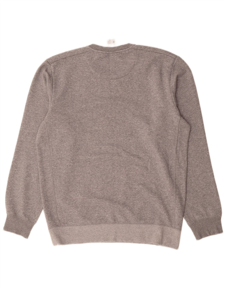 Adidas Mens Moletom Jumper Médio Cinza Algodão Flecked