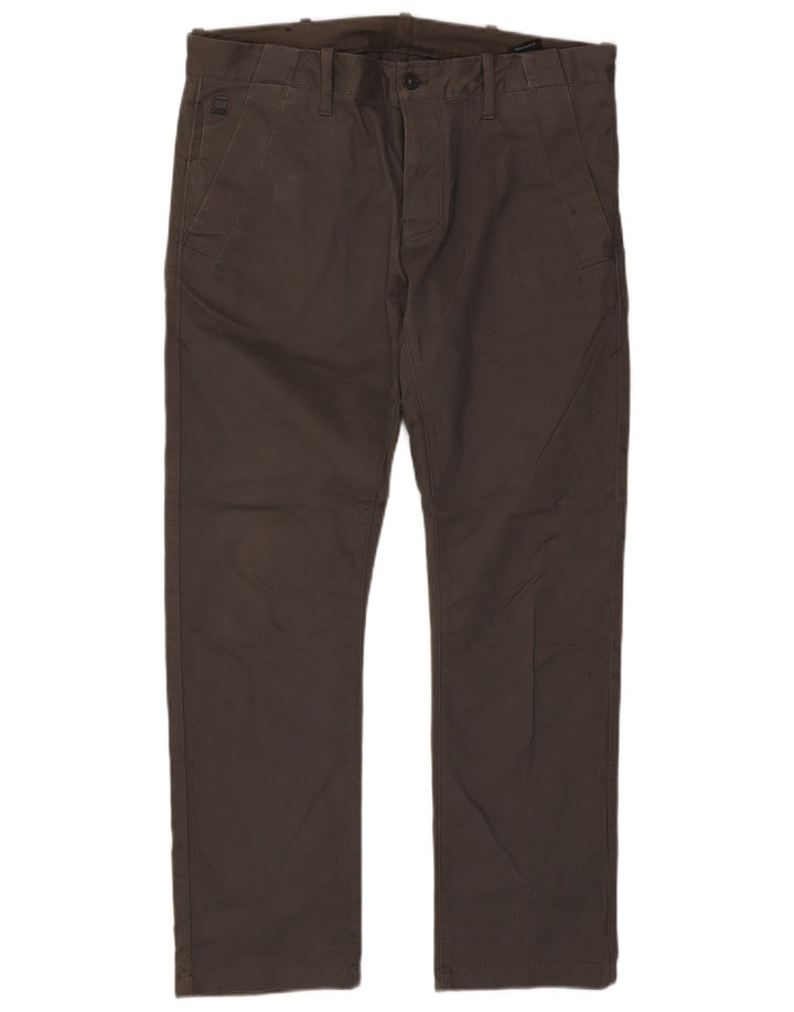 Calça chino reta masculina G-Star W36 L29 cáqui