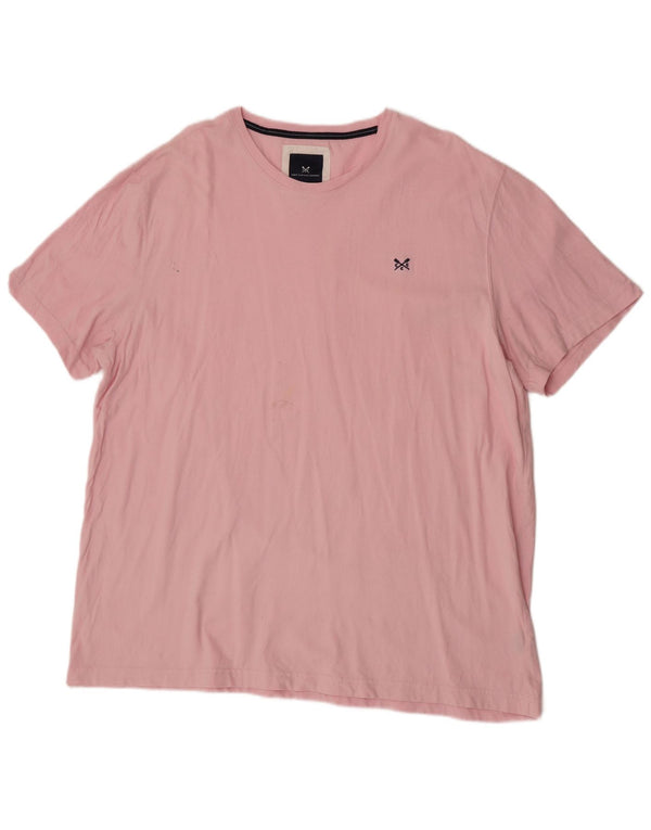 Camiseta masculina Crew Clothing Top 3XL algodão rosa
