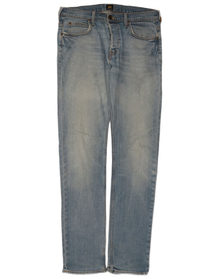LEE Masculino Powell Slim Jeans W32 L34 Azul Algodão