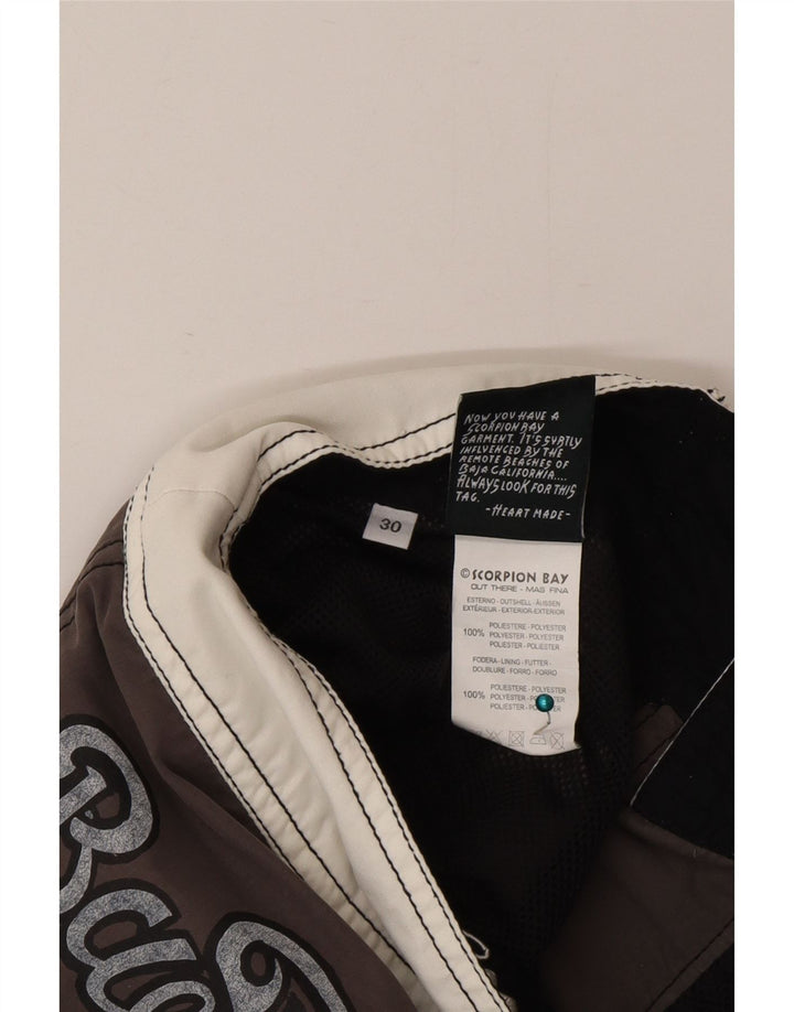 Shorts de natação masculino Scorpion Bay gráfico cinza médio bloco colorido
