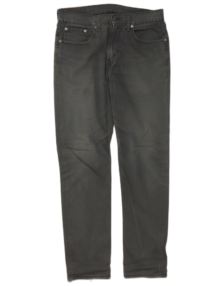 Calça jeans masculina Levi's 502 Tapered W32 L32 cinza algodão
