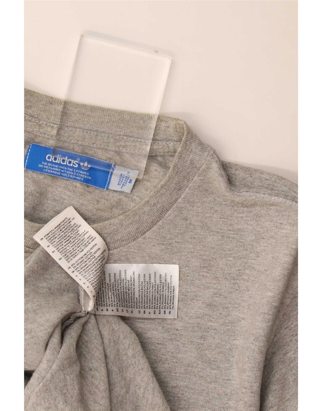 Camiseta Adidas Masculina Graphic Top Cinza Médio Algodão
