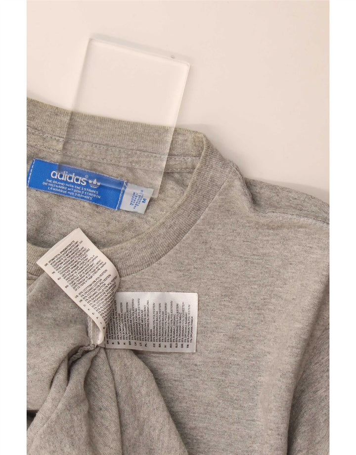 Camiseta Adidas Masculina Graphic Top Cinza Médio Algodão