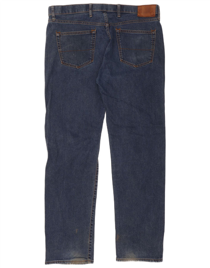 Calça jeans reta regular masculina Marks & Spencer W38 L33 algodão azul