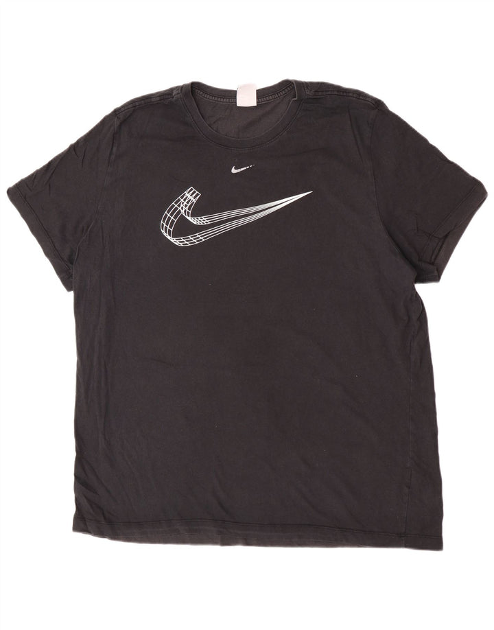 Camiseta Nike masculina gráfica Top 2XL algodão preto