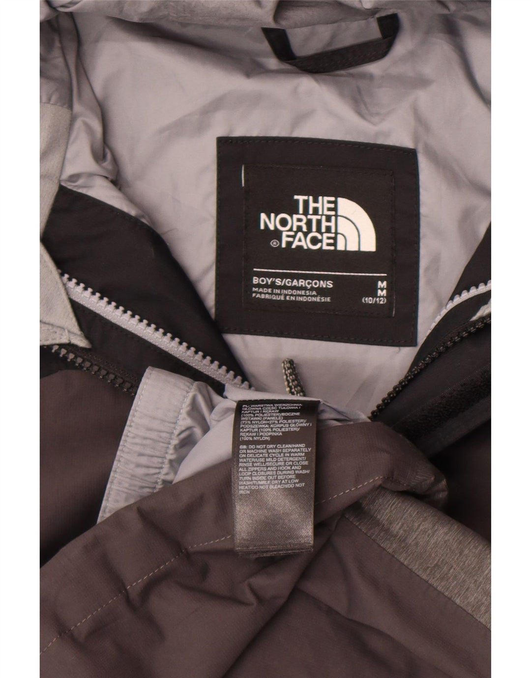 Jaqueta de chuva com capuz The North Face Boys 10-11 anos cinza médio poliéster