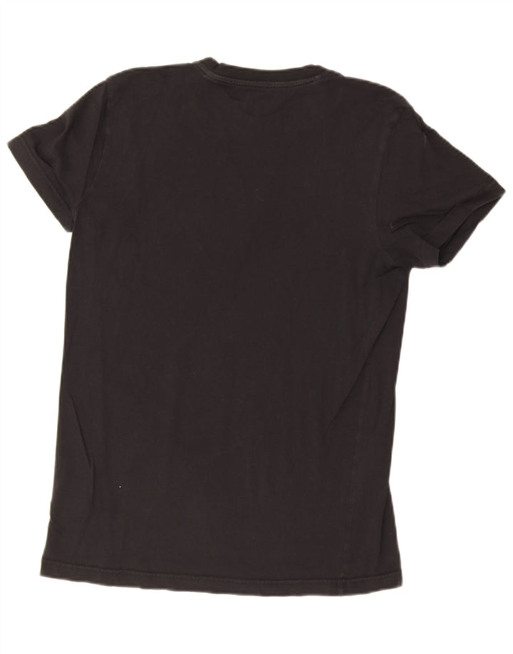 Adidas Mens Graphic T-Shirt Top Pequeno Algodão Preto