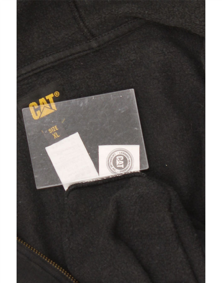 Suéter feminino CAT com capuz e zíper grande UK 18 XL algodão preto