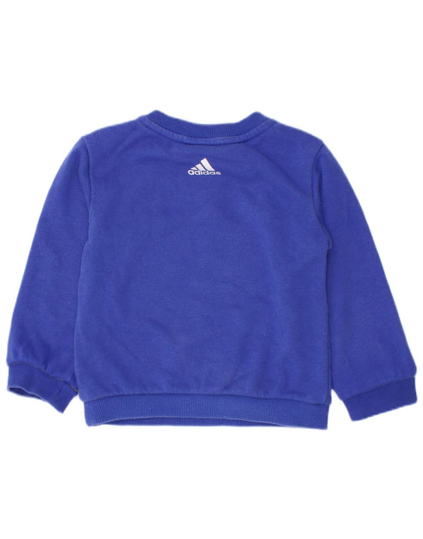 Adidas Baby Boys Graphic Sweatshirt Jumper 6-9 Months Blue Cotton