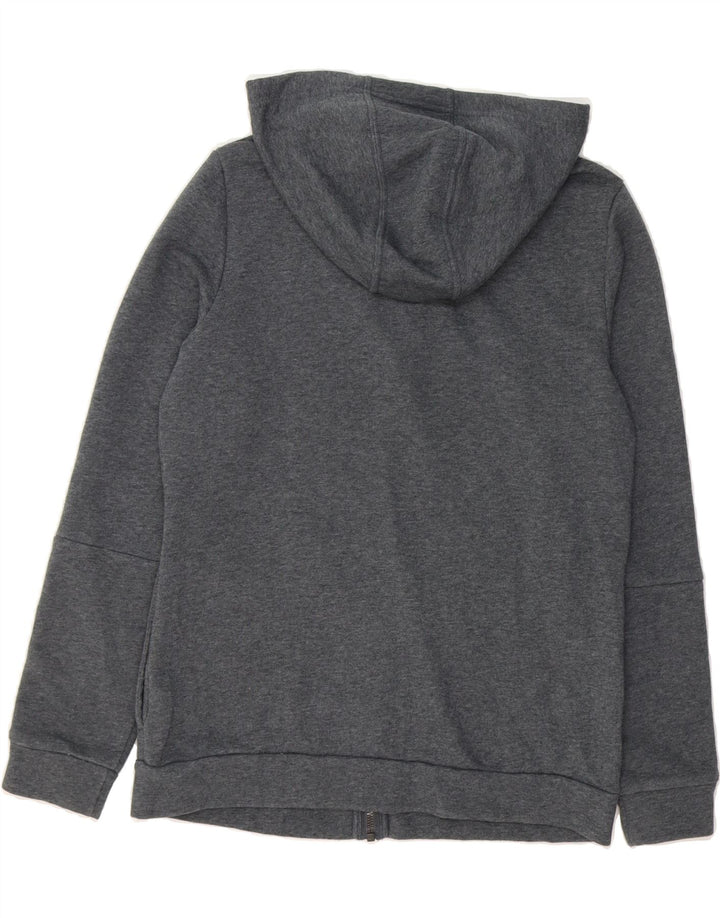 ADIDAS Womens Zip Hoodie Sweater UK 16/18 Large Grey Cotton Vintage Adidas and Second-Hand Adidas from Messina Hembry 