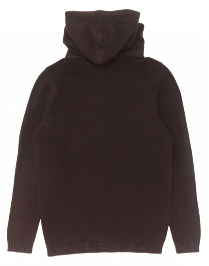 Suéter masculino com capuz Jack & Jones grande algodão preto