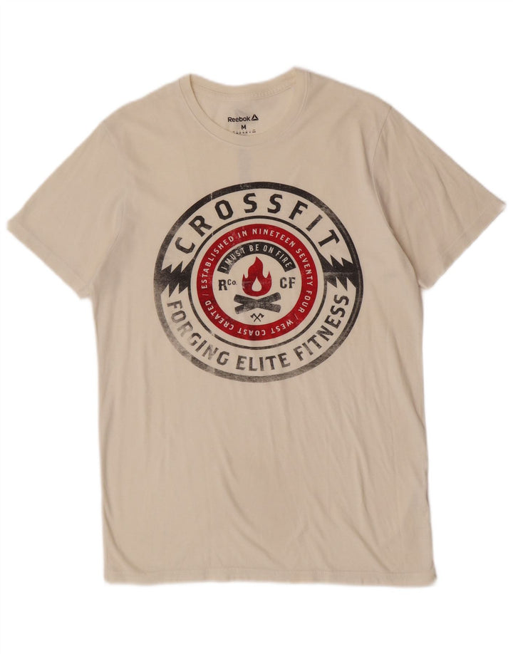 Camiseta masculina Reebok Graphic Top Médio Branco
