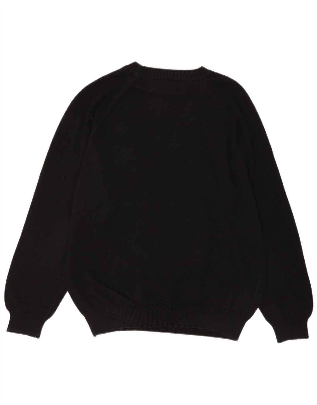 Suéter masculino Benetton com gola redonda, grande algodão preto