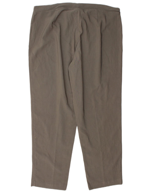 Calça casual feminina Marks & Spencer Autograph UK 18 XL W40 L31 cinza