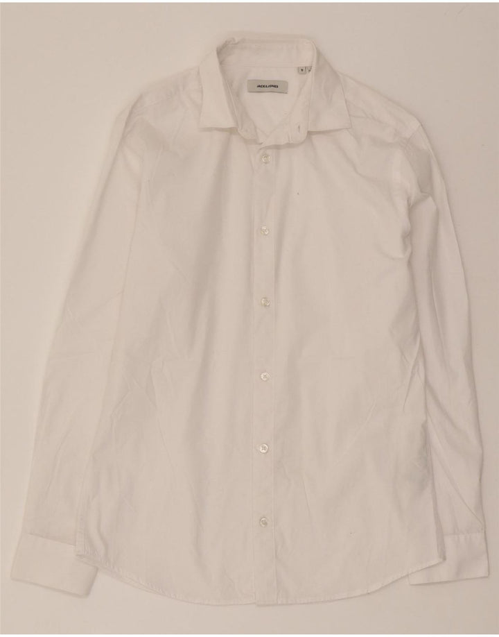 JACK & JONES Mens Shirt Small White Cotton Vintage Jack & Jones and Second-Hand Jack & Jones from Messina Hembry 