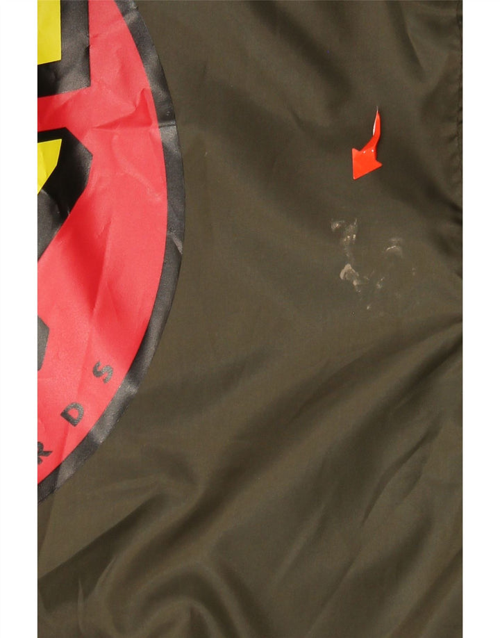 Jaqueta bomber masculina com capuz gráfico Santa Cruz Reino Unido 40 poliéster cáqui grande