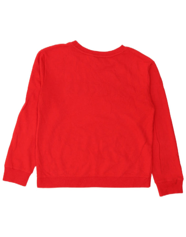 Suéter gráfico feminino Nautica UK 14 médio algodão vermelho