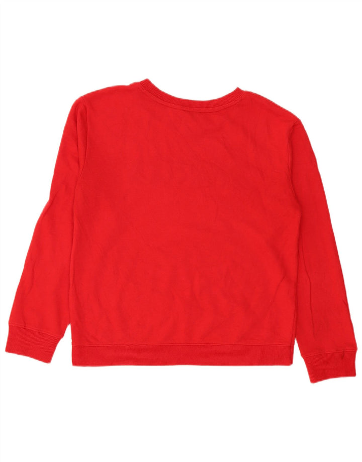 Suéter gráfico feminino Nautica UK 14 médio algodão vermelho