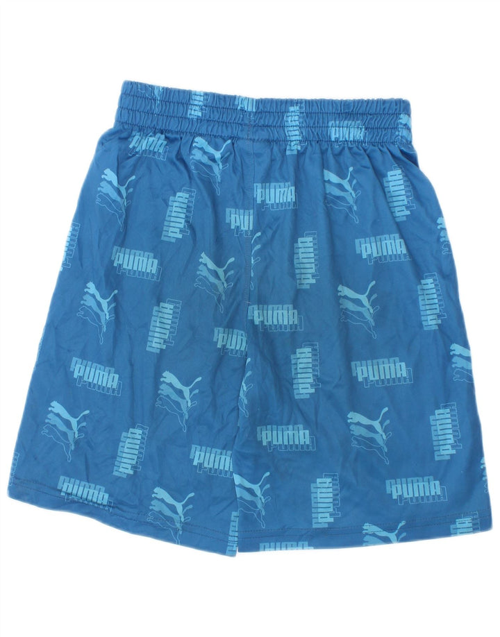 Shorts esportivos gráficos Puma Boys 6-7 anos azul poliéster