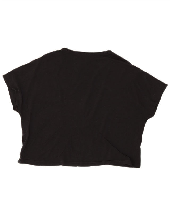 Camiseta feminina Adidas Crop Graphic Top UK 12/14 Médio Algodão Preto