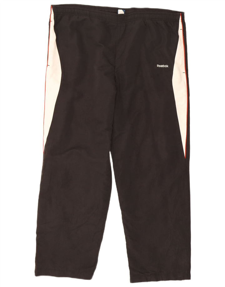 Calça de treino masculina Reebok XL preto colorblock poliéster