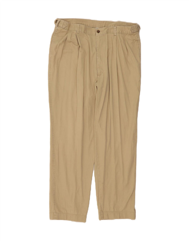 IZOD Mens Pegged Chino Trousers W40 L30 Beige Cotton Vintage Izod and Second-Hand Izod from Messina Hembry 