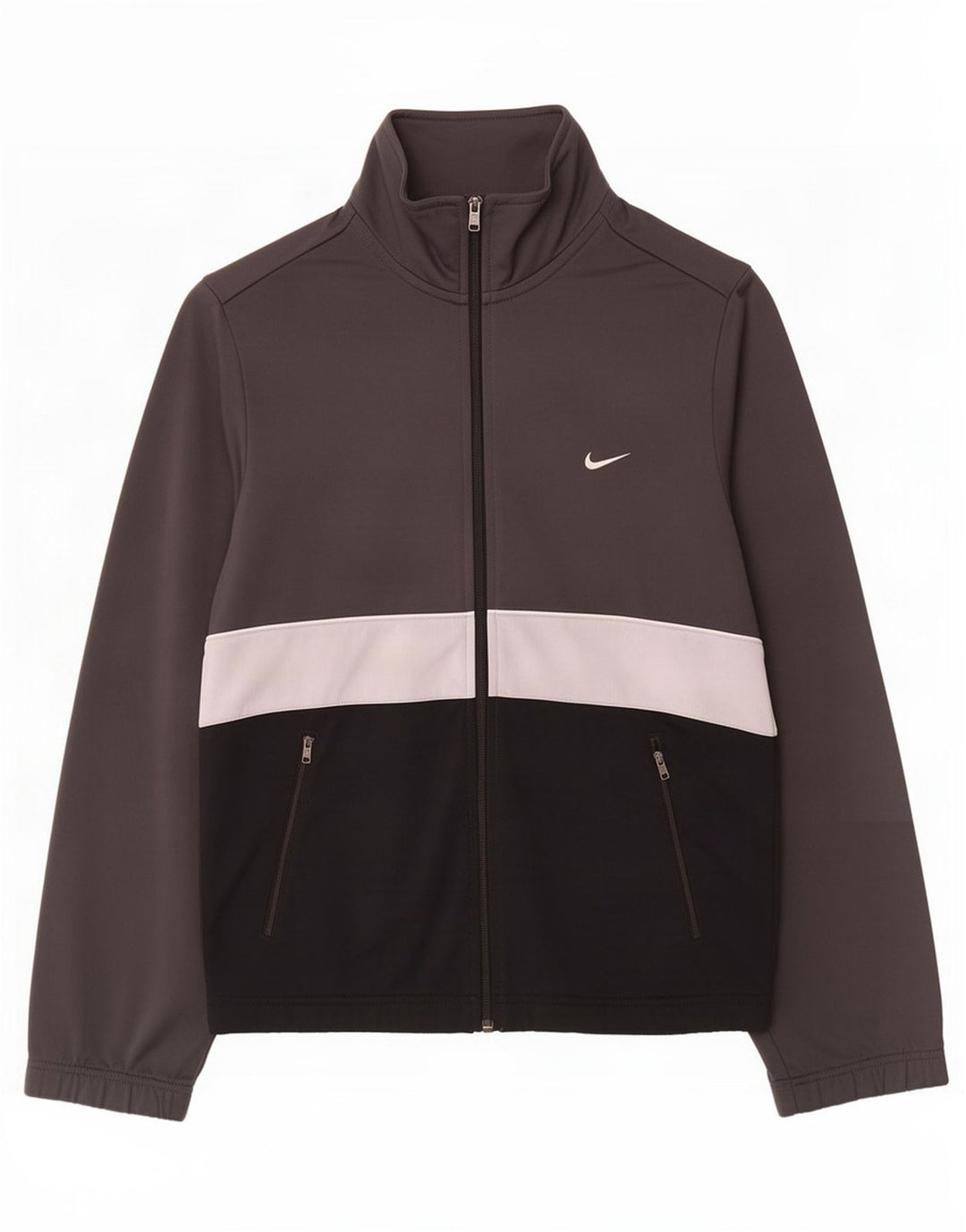 Nike Mens Tracksuit Top Jacket Pequeno Cinza Colorblock Poliéster