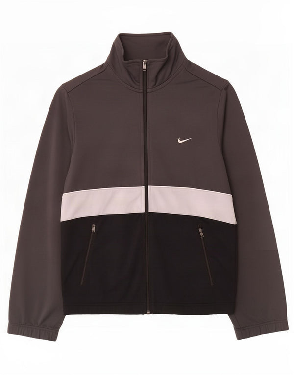 Nike Mens Tracksuit Top Jacket Pequeno Cinza Colorblock Poliéster