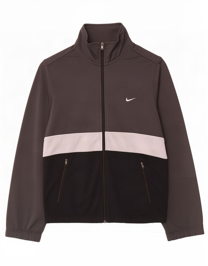 Nike Mens Tracksuit Top Jacket Pequeno Cinza Colorblock Poliéster