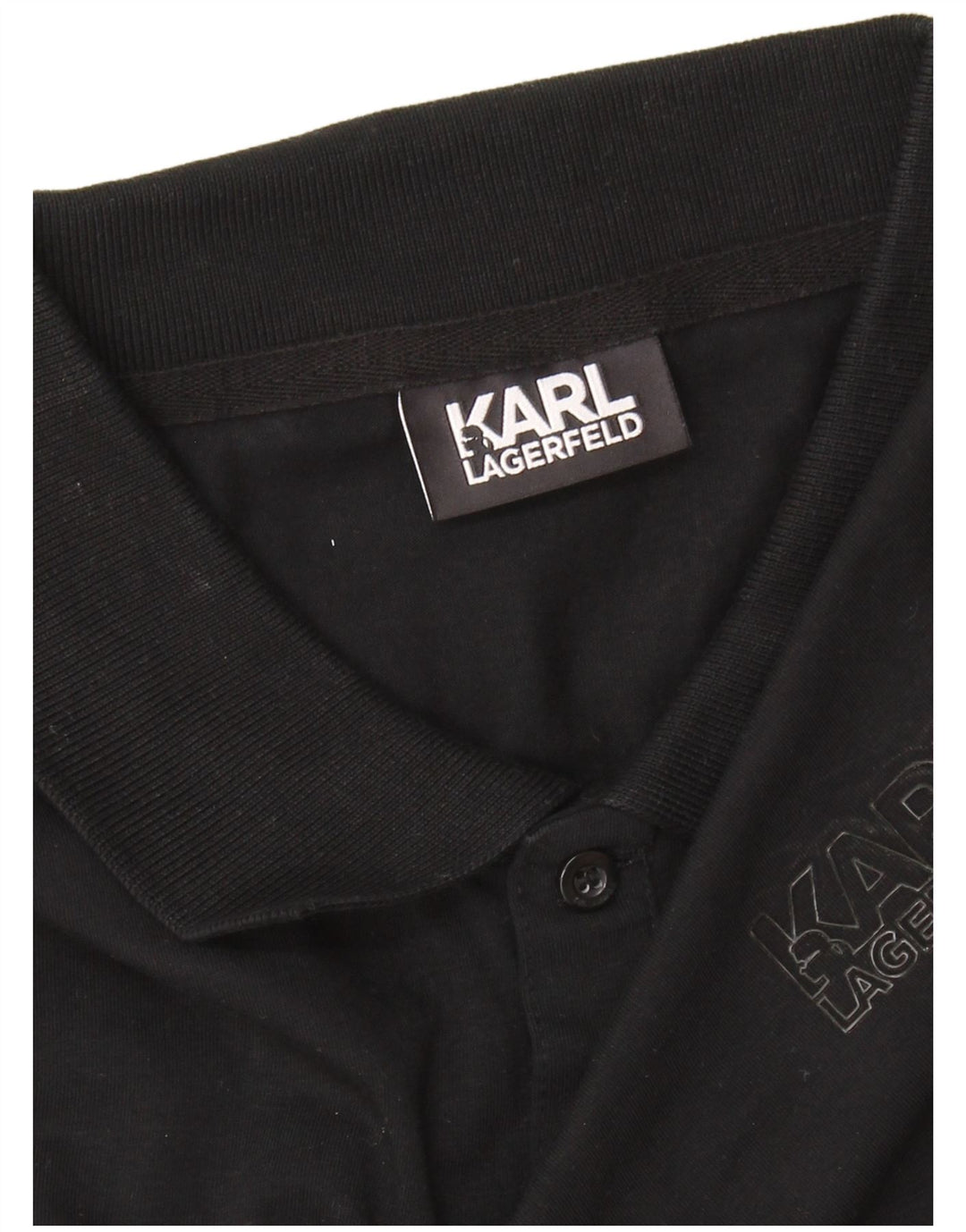 Camisa polo masculina Karl Lagerfeld grande preta