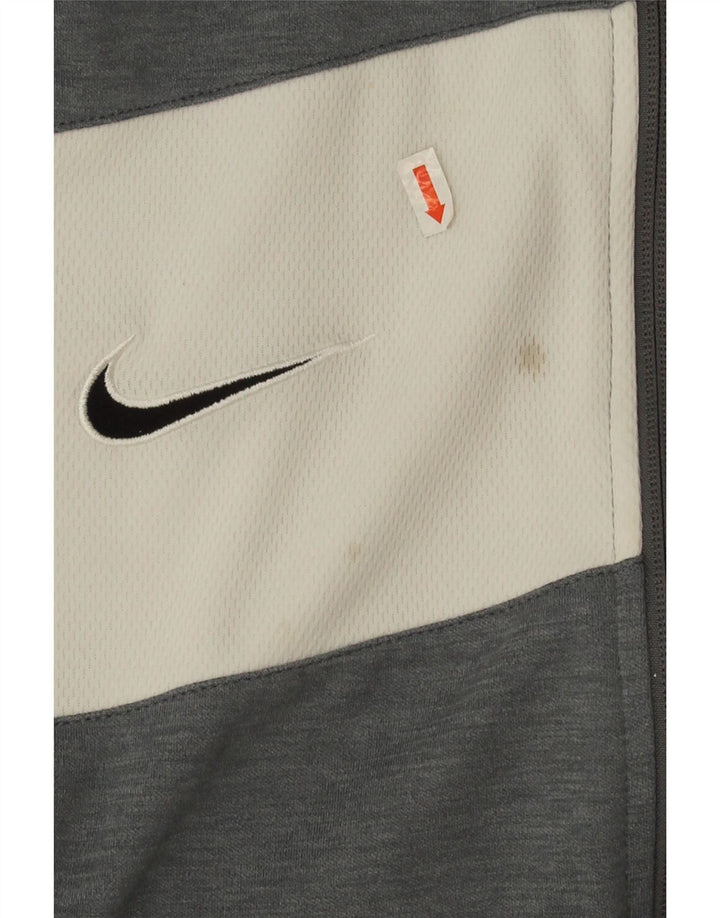 Jaqueta Nike Mens Dri Fit Tracksuit Top Grande Cinza Colourblock Poliéster