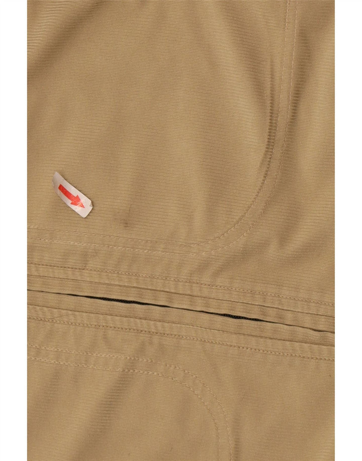 Jaqueta masculina de veludo cotelê Brugi UK 40 grande poliéster colorblock bege