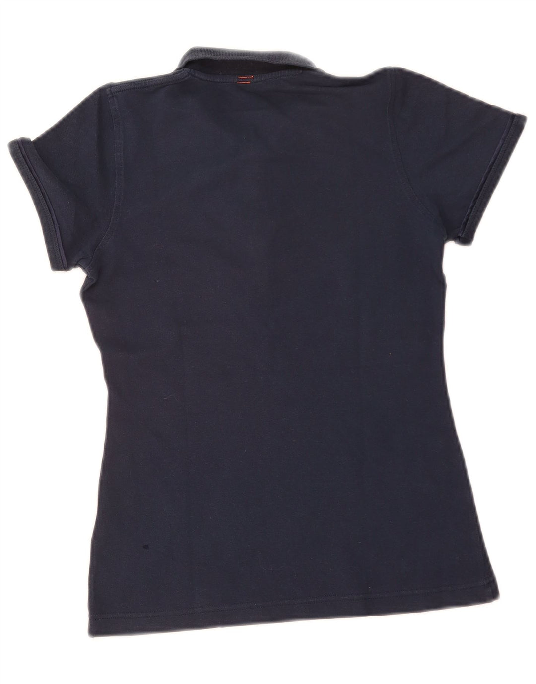 Camisa polo feminina Sun68 Reino Unido 12 algodão azul marinho médio