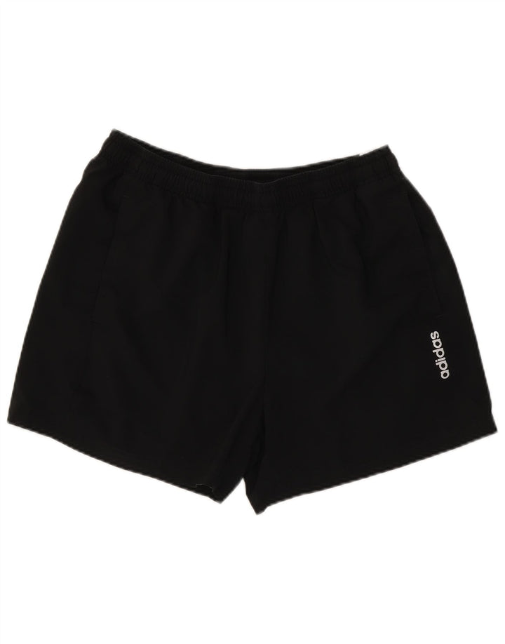 Shorts esportivos masculinos Adidas grande poliéster preto