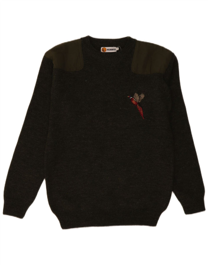 Suéter masculino com gola redonda grande