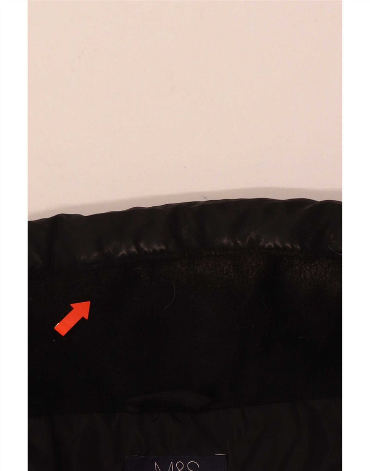 Casaco feminino acolchoado acolchoado Marks & Spencer Reino Unido 14 grande poliéster preto