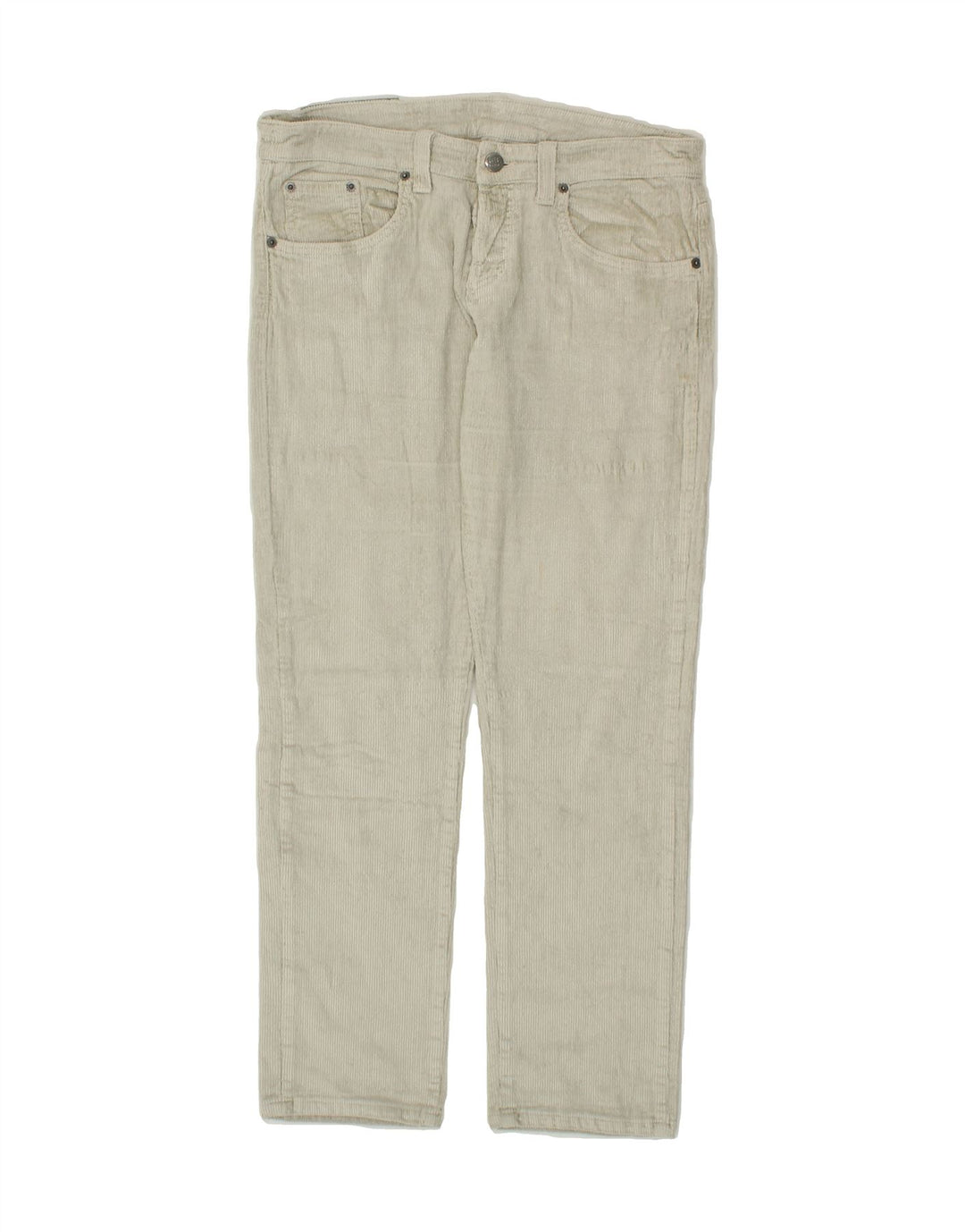 ICEBERG Womens Straight Corduroy Trousers W29 L28 Beige Vintage Iceberg and Second-Hand Iceberg from Messina Hembry 