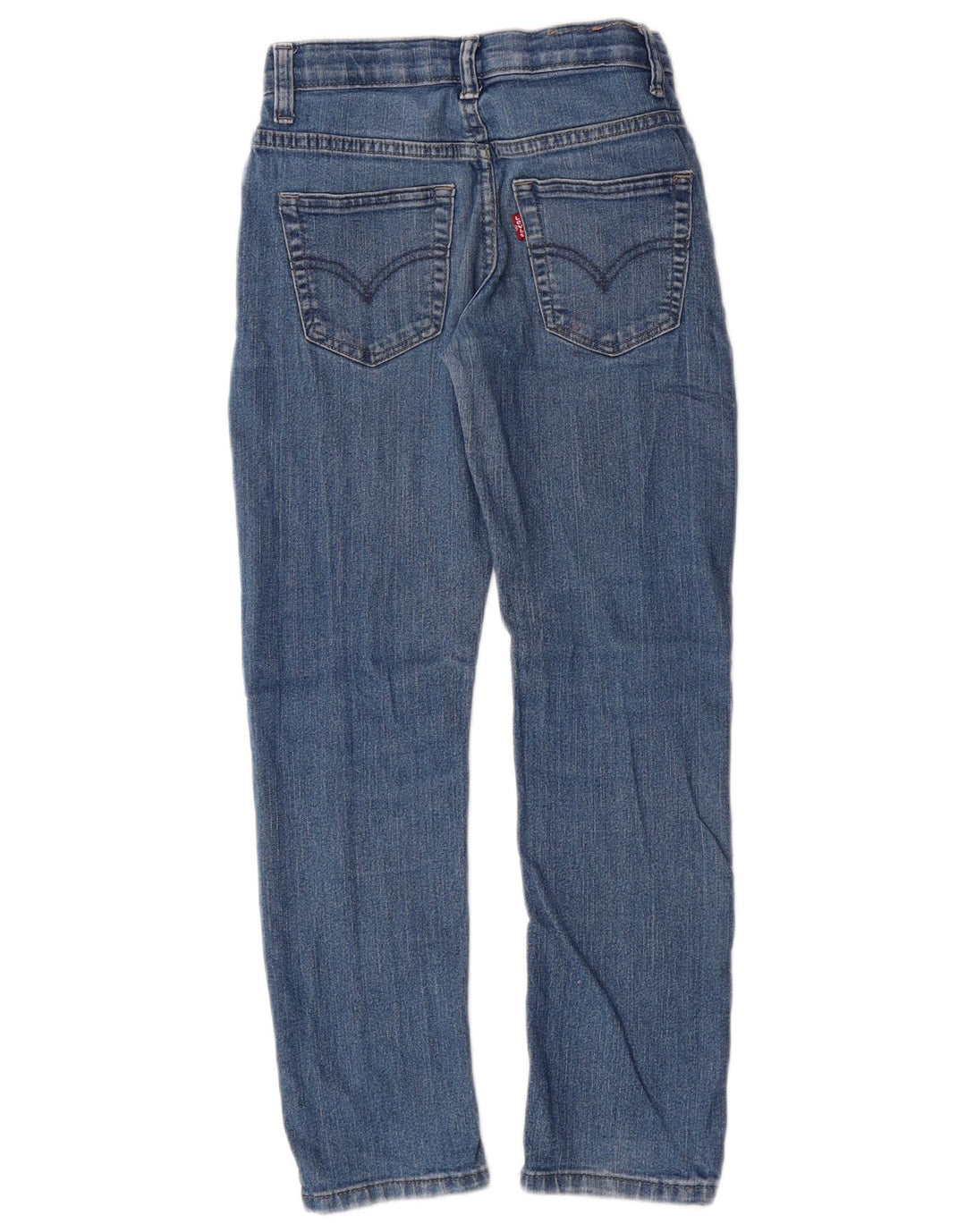 LEVI'S Boys Straight Jeans 7-8 Anos W23 L24 Azul Algodão