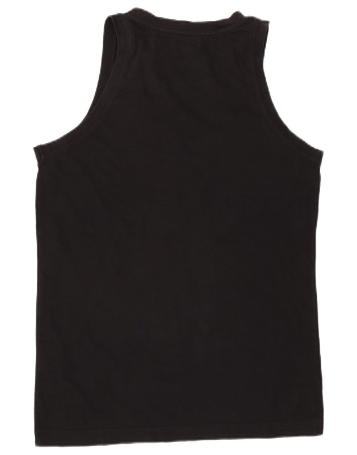 Kappa Mens Colete Top Médio Algodão Preto