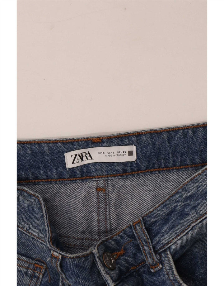 Saia jeans maxi feminina Zara pequena W26 azul