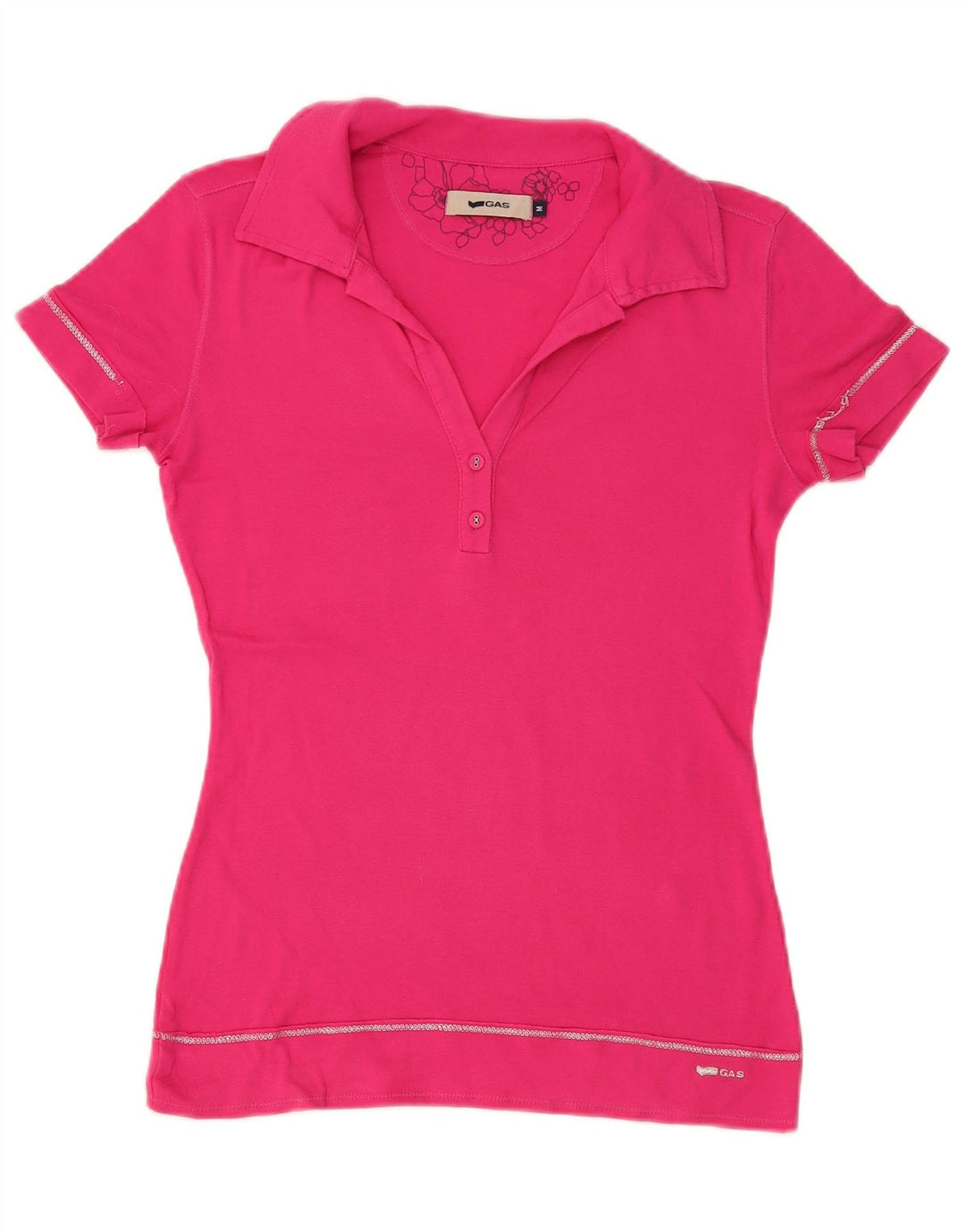 Camisa polo feminina Gas UK 12 rosa médio
