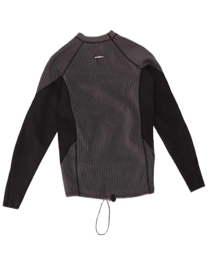 Top feminino O'Neill de manga comprida UK 14 grande cinza colorblock nylon